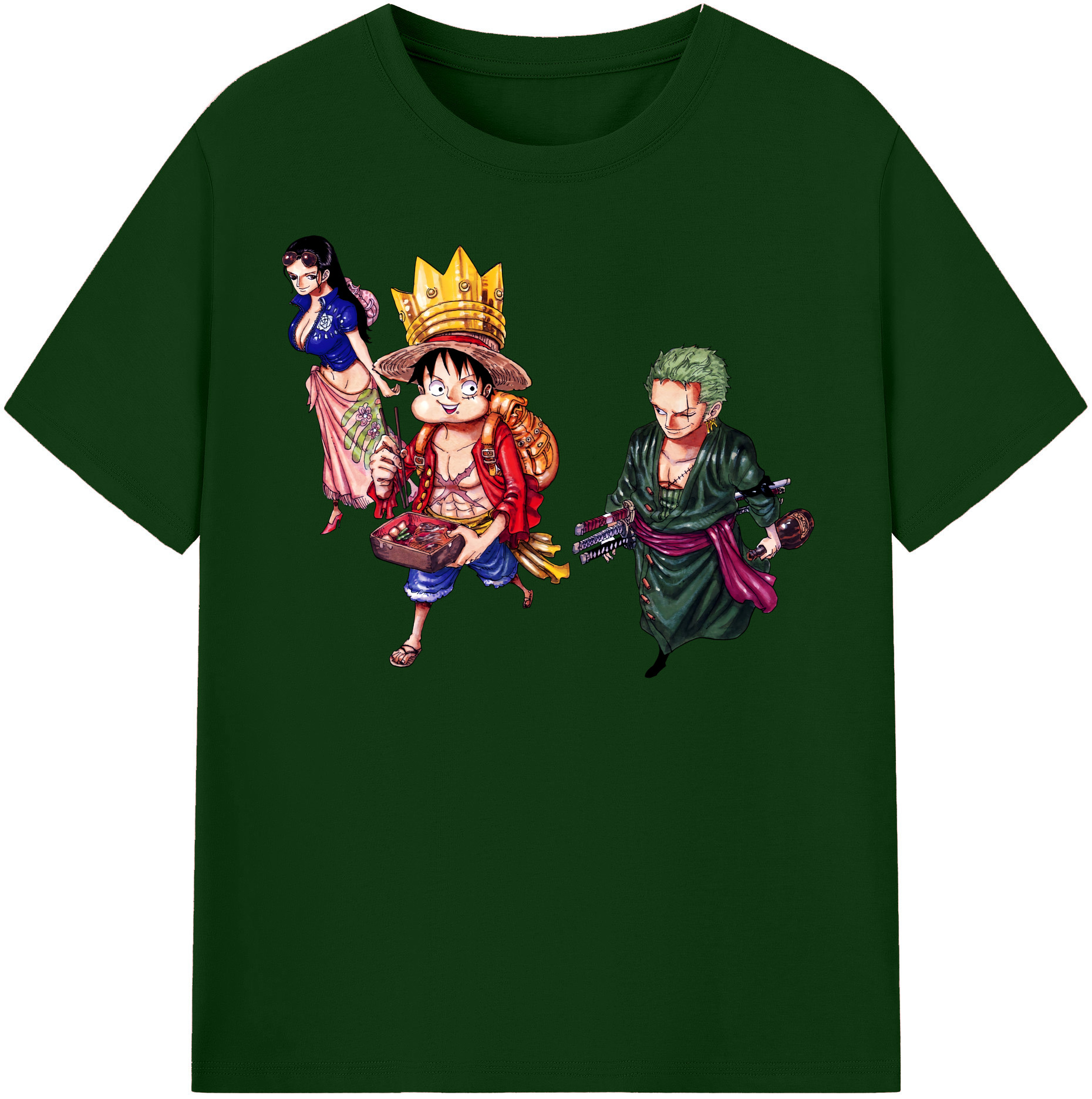 ワンピース モンキー・D・ルフィ ONE PIECE Monkey D. Luffy 綿100％半袖Tシャツ（フロントプリント）